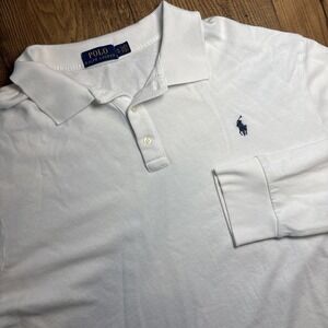 Polo Ralph Lauren Long Sleeve Polo Sweatshirt Terrycloth‎ Inside White Mens XL